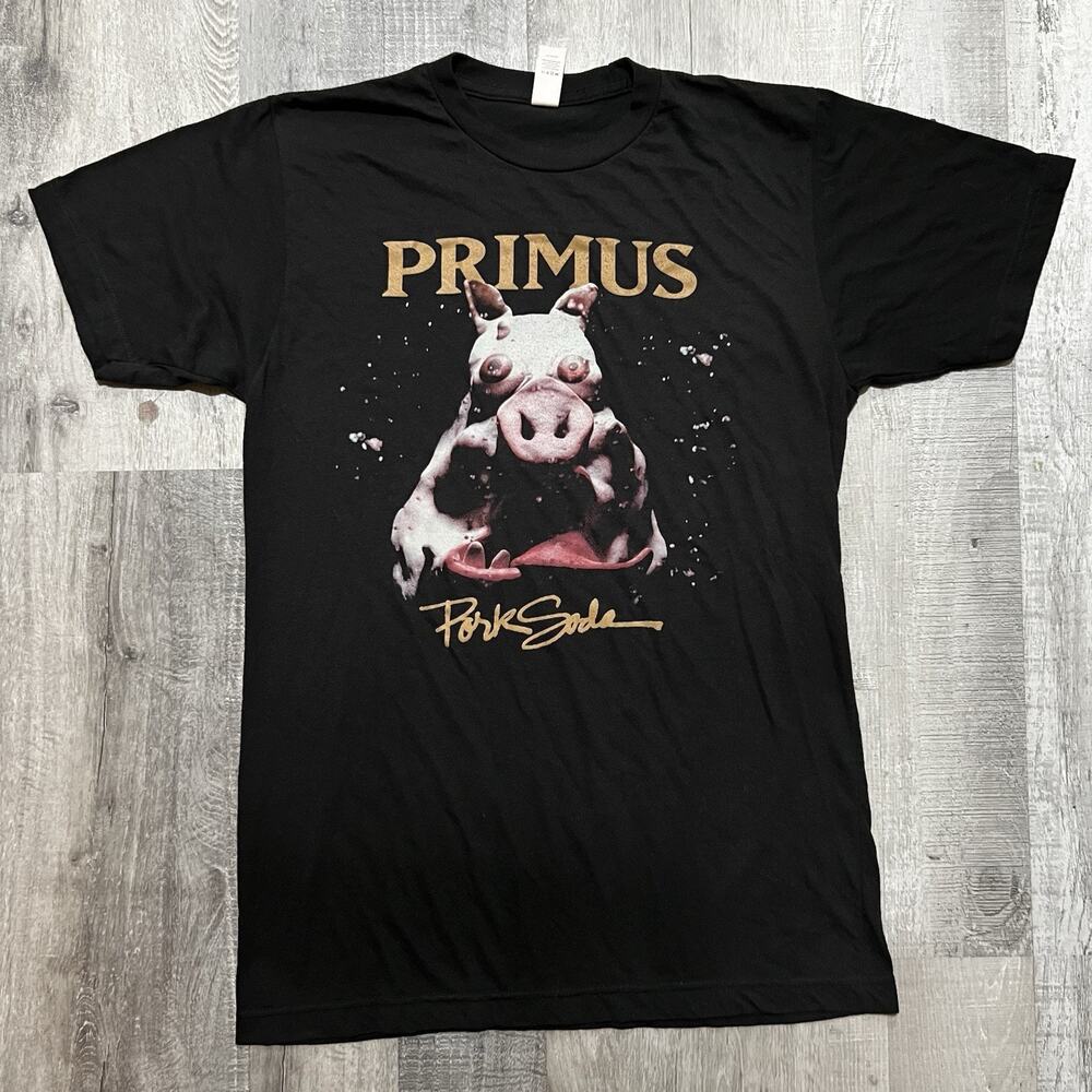 Primus Pork Soda Rock Band Tee Black Tultex Sz Medium Concert Merch Funk Metal